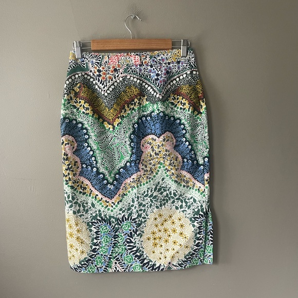 Anthropologie Moulinette Soeurs Multicolor Patterned Midi Skirt
